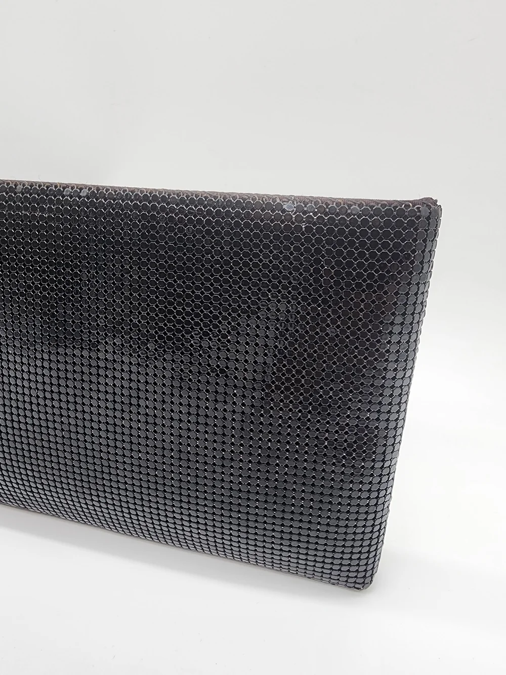 Whiting & Davis Vintage Y2K Mesh Metal Black Clutch Shoulder Bag USA